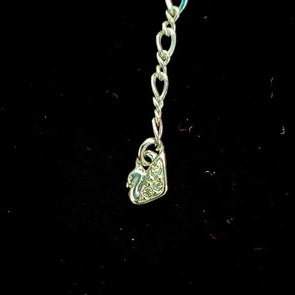 Swarovski Necklace - Asymmetrical Circles - Silver tone - Picture 5 of 7